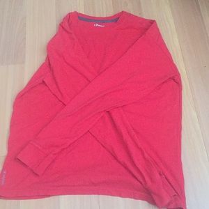 Champion plain red shirt long sleeve